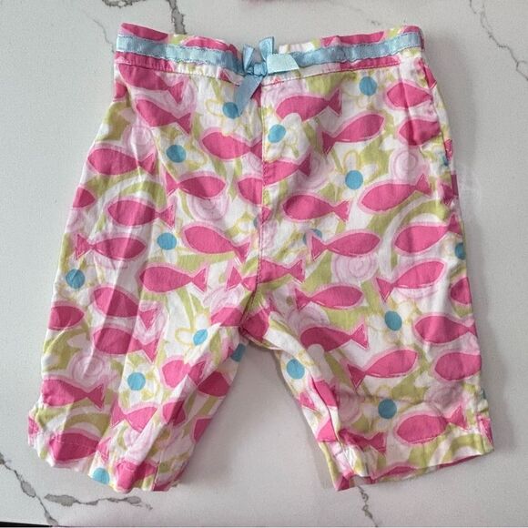 Little Me | Infant Girls Sleeveless Polo Shirt Fish Print Pants Summer Outfit 9M - Picture 7 of 12
